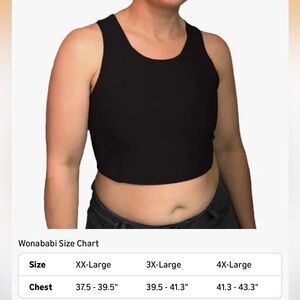 NWOT Wonababi Swimming Binder Corset Chest Binder Swimsuit Top for FTM Size 3XL